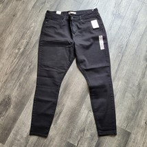 New Levi Strauss Women&#39;s Mid Rise Skinny Black Soft Stretch Jeans Sz 18M... - $27.05 CAD