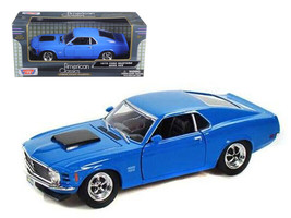 1970 Ford Mustang Boss 429 Blue 1/24 Diecast Car Motormax - £29.24 GBP