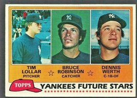 New York Yankees Future Stars 1981 Topps  #424 Tim Lollar Werth Robinson vg/ex ! - £0.40 GBP