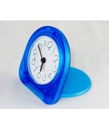 Pocket Travel Alarm Clock ~ Analog Face, Snooze Button, Translucent Blue... - £6.21 GBP