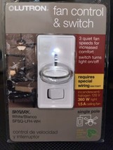 Lutron Fan Control & Switch 3 Fan Speeds On/Off Switch White SFSQ-LFH-WH - $17.25