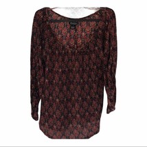 Lucky Brand brown cinched long sleeve top Women’s Size Small - £18.35 GBP