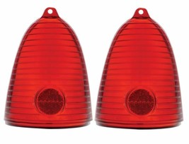 United Pacific Red Tail Light Lens Set For 1955 Chevy Bel Air 150 210 Models - £24.73 GBP