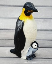 Safari Ltd. Emperor Penguin w Baby Chick 2006 4" Figure Animal Bird Wild - $4.39