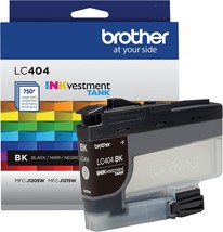 Genuine Brother Lc404Bkyield Black Inkvestment Tank Ink Cartridge. - £31.14 GBP