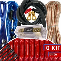 Audiotek 0 Gauge Amp Kit Amplifier Install Wiring Complete 0 Ga Wire 500... - £60.41 GBP