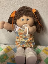 RARE Vintage Cabbage Patch Kid Girl With Pacifier Gray Eyes Hong Kong KT 1984 - £222.94 GBP