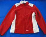 TCM NATURE TRAIL 100% POLY RED &amp; WHITE FULL ZIP WOMENS ATHLETIC SWEATER ... - $24.09