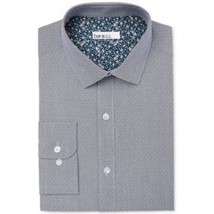 Bar III Mens Slim-Fit Stretch Houndstooth Dot Dress Shirt, Size XL - £15.51 GBP