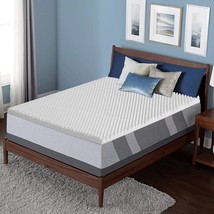 Zayton, 2-Inch Convoluted Egg Shell Breathable Foam Topper, Adds Comfort, White - £60.11 GBP