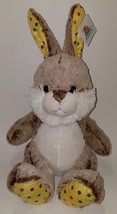 NWT Goffa Brown Bunny Rabbit Plush Stuffed Animal Toy Easter Basket White Yellow - £18.00 GBP