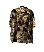 Island Shores Hawaiian Shirt Men&#39;s Size 2XL Palm Leaves XXL Tropical Tik... - $12.82