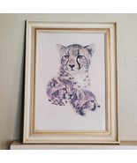 Homco Mid Century Framed Cheetah Print 28x21 Inch Plastic Frame - €161,80 EUR
