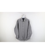 Ben Sherman Mens Size Medium Faded Collared Button Shirt Black Plaid Cotton - $635.48 MXN