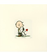 Snoopy + Charlie Brown Peanuts Sowa &amp; Reiser #D/500 Hand Painted Etching... - $1,385.42 MXN