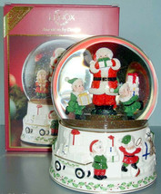 Lenox Holiday Musical Snow Globe Santa Plays Jolly Old St. Nicholas 2011 New - £59.87 GBP