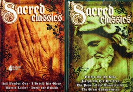 Sacred Bible Classics 1 &amp; 2: Esther &amp; King- David &amp; Goliath+ More - New 2 Dvd - £10.11 GBP