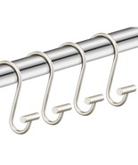 Nickel Shower Curtain Hooks, Rust Proof Shower Curtain Rings For Bathroo... - £11.70 GBP