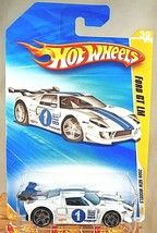 2009 Hot Wheels #39 New Models 39/42 FORD GT LM White Variant w/Chrome Pr5 Spoke - $16.00