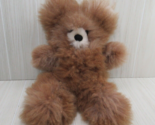 Alpaca Teddy Bear Real Fur Fluffy Plush Stuffed Animal Brown NEEDS SMALL... - $15.58