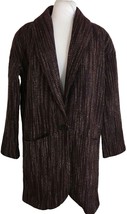 Cristina Ehrlich Womens Blazer XXS Wool Blend Nubby Plum Long Jacket Coa... - $18.81