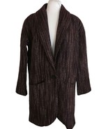 Cristina Ehrlich Womens Blazer XXS Wool Blend Nubby Plum Long Jacket Coa... - £14.90 GBP