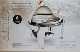 Celebrations 5 Piece 6.3-Quart Stainless Steel Round Chafing Dish Set, R... - $140.24