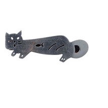 Vintage Sterling Hair Clip Cat Shaped by Anni &amp; Co - £36.99 GBP