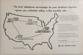 1959 Print Ad Bell Telephone System Unlimited Long Distance Calls in USA - £16.74 GBP