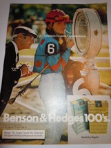 Vintage Benson &amp; Hedges 100&#39;s Women Jockey Print Magazine Advertisement 1973 - £7.87 GBP