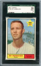 1961 Topps Ed Hobaugh #129 SGC 96 P1244 - £37.02 GBP