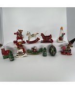 Mixed Lot Of 11 Vintage Wooden Christmas Ornaments Taiwan - $441.00 MXN