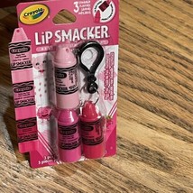 Lip Smackers 3 Pack Crayola Crayon Lip Balm Assorted Flavors Includes Ke... - £2.82 GBP