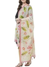 Women&#39;s Matka Silk Jamdani woven Dupatta Chunni with tassels 2.3Mt X 36&quot;... - £21.52 GBP