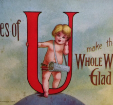 Valentine Postcard Cherub The Likes Of U Williamson Haffner 1908 Unused Ser 6156 - £23.43 GBP