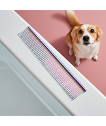 2 pack Professional Rainbow Iridescent Metal Hair Comb Wide Tooth Styling Tool  - $12.99