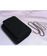 WHITING DAVIS black bubble mesh evening party bag clutch purse organizer... - $130.36 CAD