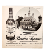 1960 American Bourbon Supreme Advertisement Williamsburg Virginia DWF14 - $19.99