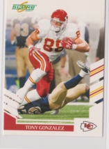 Tony Gonzalez Chiefs Tight End 2007 Score Card # 262 Near-Mint &quot;&quot;Hall of Fame&quot;&quot; - £1.12 GBP