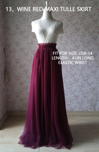 Maxi Tulle Skirt Outfit Floor Length Tulle Skirt Wedding Bridesmaid Tulle Skirt image 14
