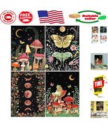 4 Pack Paint by Numbers Art Set - Moon Mushroom Theme for Home Decor, 12... - $774.08 MXN