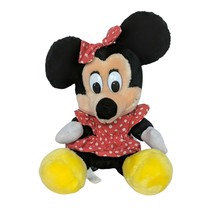 Vintage Disneyland Disney World Minnie Mouse Polka Dot Dress Plush 10&quot; - $21.78