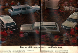 1964 Buick Station Wagons Vintage Circle The Wagons Original Print Ad Ce... - $25.98