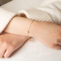 14K Yellow Gold Lightning Bolt Bracelet 7&quot; - £228.11 GBP