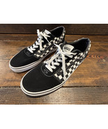 Vans Off The Wall Old Skool Low Black &amp; White Checkerboard Suede Skate S... - £18.33 GBP