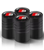 4Pcs 3D Aluminum Metal Car Tire Valve Caps for Audi A3 A4 A6 A8 S-Line S... - $10.49