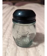 Vintage Kraft 100% Grated Parmesan Cheese Shaker Green Glass w/ green Me... - $7.91