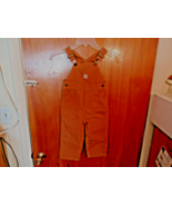 Baby Boys Carhartt Size 24M Tan Bib Overalls &quot; BEAUTIFUL USED CONDITION &quot; - £30.00 GBP
