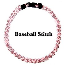 3 Rope Tornado Twist Boys Baseball Stitch Energy Necklace 18&quot; 20&quot; New USA - £7.17 GBP