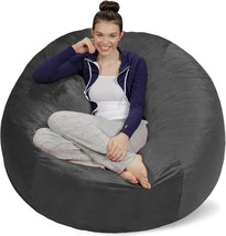 Sofa Sack Bean Bag Chair - Plush, Ultra Soft - Memory Foam Bean Bag, Charcoal - £79.26 GBP